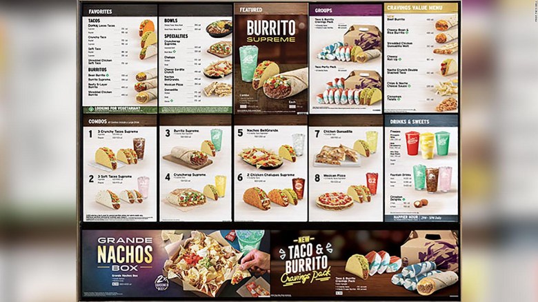 Taco Bell saca 11 productos del menú