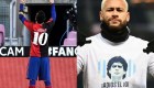 Diego Maradona: Messi, Neymar y otras figuras le rinden homenaje en la cancha