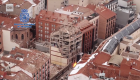 Imágenes aéreas de la zona de la explosión en Madrid