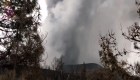 Así se ven las ondas de choque en el humo del volcán de La Palma