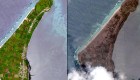 La isla de Tonga pierde todo su color verde