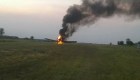 Así se incendió un avión hidrante en Argentina