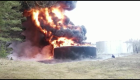 Incendio tras proyectil en depósito de crudo en Ucrania