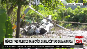 México: tres muertos tras caída de helicóptero de la Marina