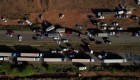 Imágenes de dron muestran camiones bloqueando las rutas en Brasil