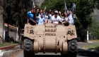 El singular festejo de hinchas argentinos tras el triunfo de Argentina