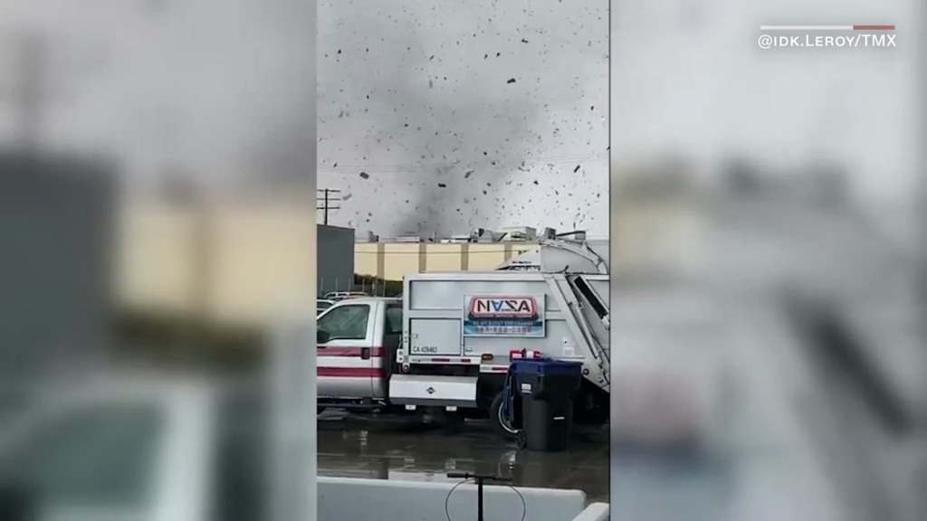 Mira el impactante tornado que toco tierra en el condado de Los Ángeles